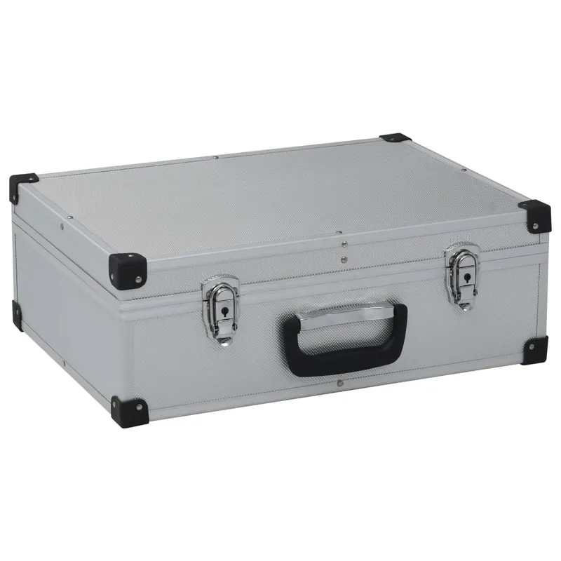 Beste Prijs vidaXL Valigetta per Attrezzi 46x33x16 cm Argento in Alluminio