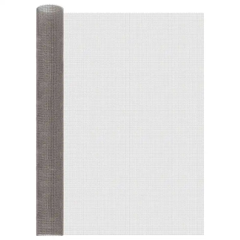 Tijdelijk Beschikbaar vidaXL Rete per schermatura 100 x 200 cm 3 Mesh Argento