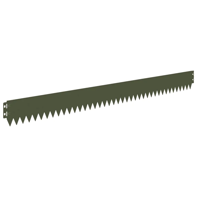 Dagaanbieding vidaXL Bordura per Prato 50 pcs 103 x 10 cm Acciaio Verde Oliva