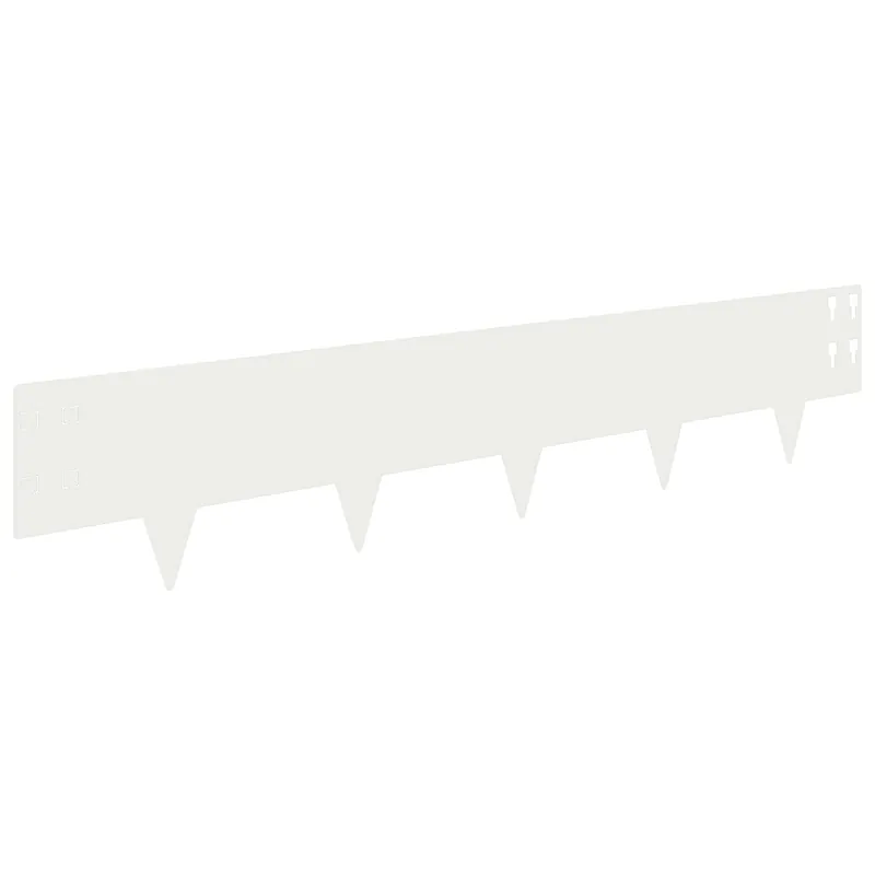 vidaXL Bordura per Prato 20 pcs 100 x 20 cm Acciaio Bianco Betrouwbaar