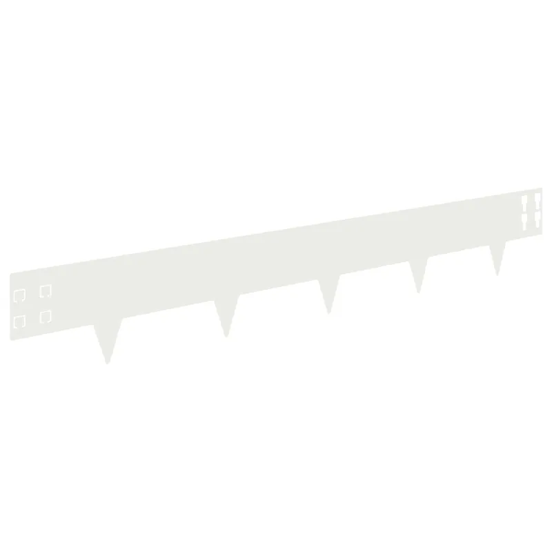 vidaXL Bordura per Prato 20 pcs 100 x 15 cm Acciaio Bianco Hoge Kwaliteit