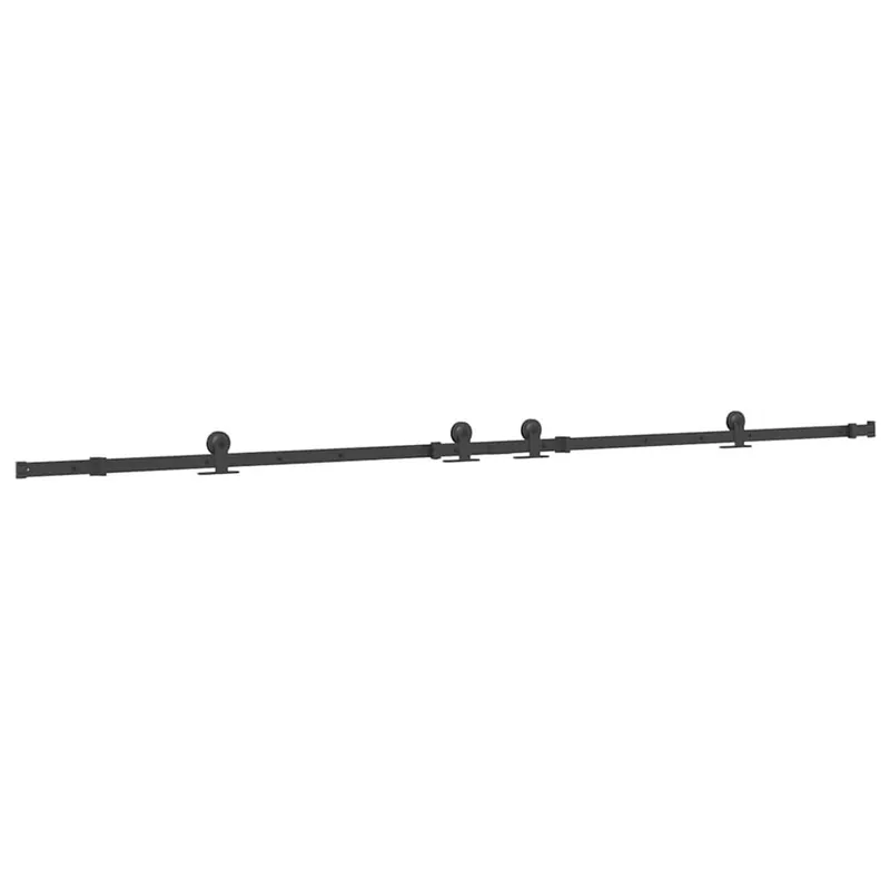 Goedkoop vidaXL Kit di Binari per Porte Scorrevoli 305 cm Acciaio Nero
