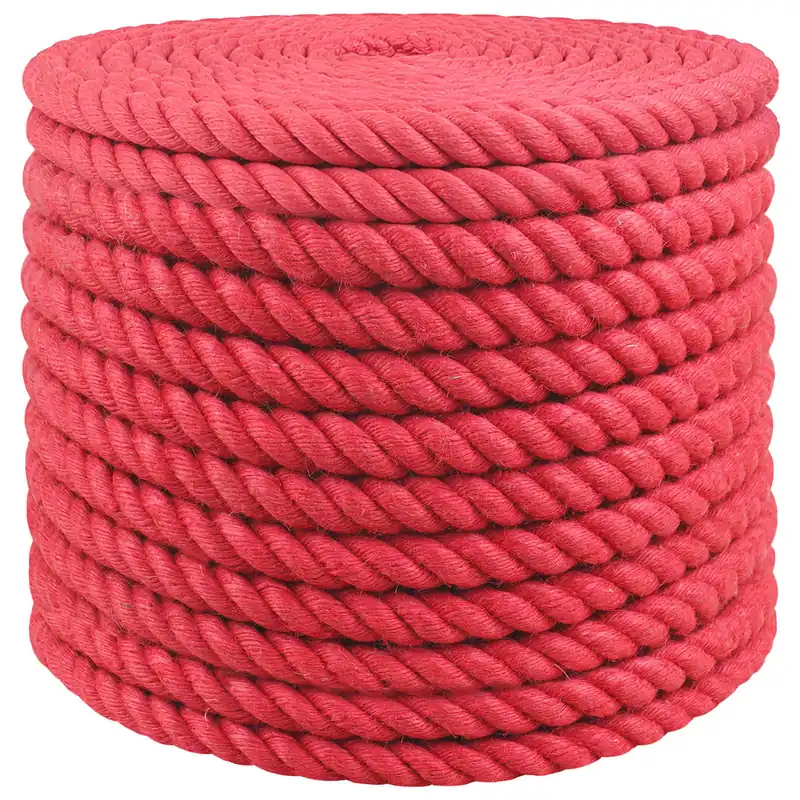 Laatste Kans vidaXL Corda di Juta Rosso 100% juta Tossa