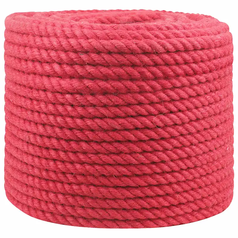vidaXL Corda di Juta Rosso 100% juta Tossa Premium
