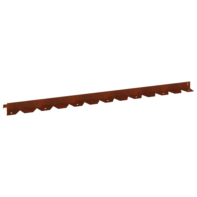vidaXL Bordura per Prato 30 pcs 102 x 4 x 4 cm Acciaio Ruggine Dagaanbieding