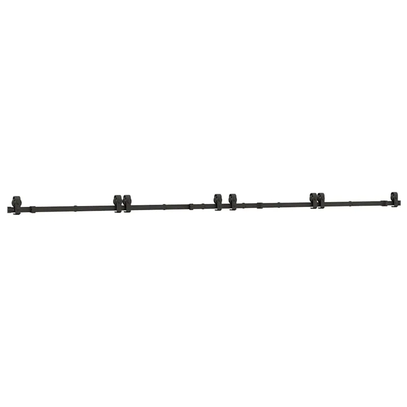 Populair vidaXL Kit di Binari per Porte Scorrevoli 366 cm Acciaio Nero