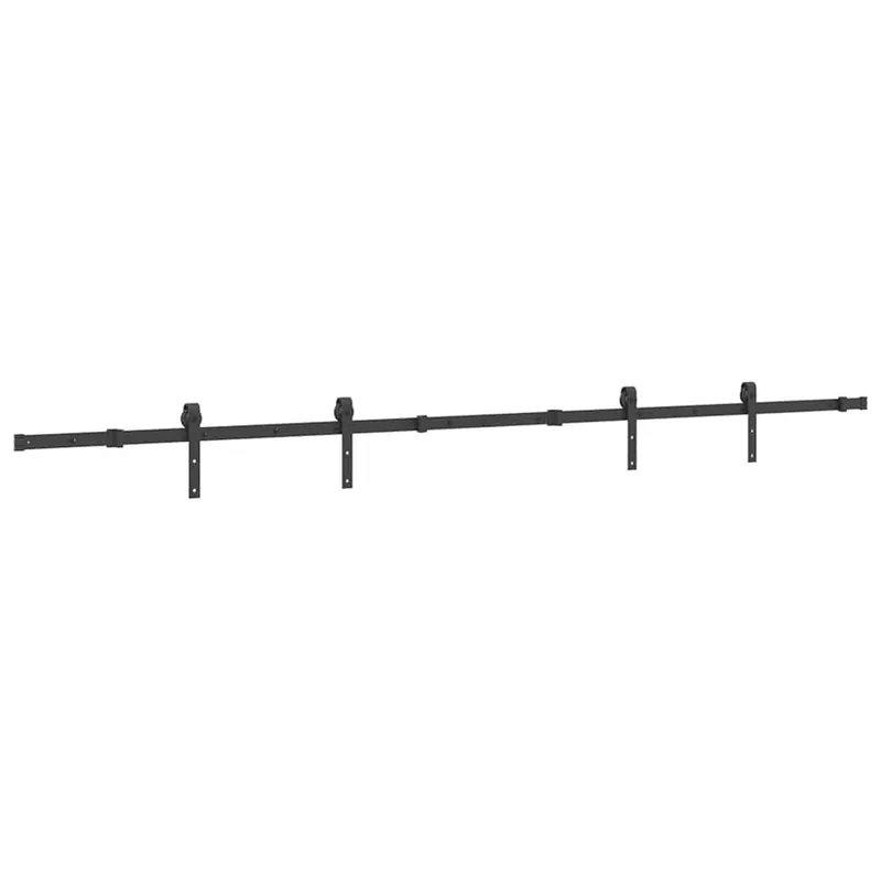 Alleen Vandaag vidaXL Kit di Binari per Porte Scorrevoli 305 cm Acciaio Nero