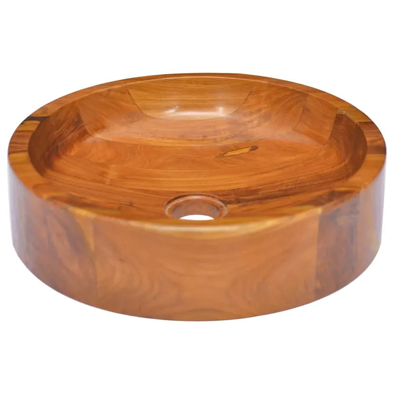 Betaalbaar vidaXL Lavabo in Legno Massello di Teak Φ40x10 cm