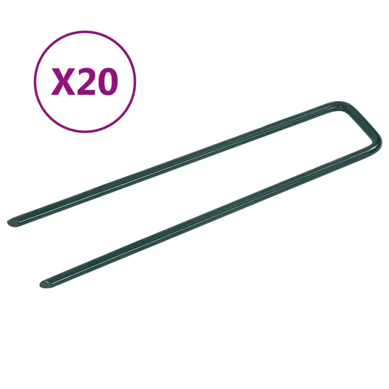 vidaXL Chiodi a U per Erba Artificiale 20 pz in Ferro Dagaanbieding