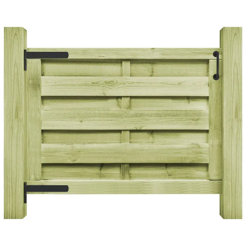 vidaXL Cancello da Giardino in Legno di Pino Impregnato 100x75cm Verde Finale Uitverkoop