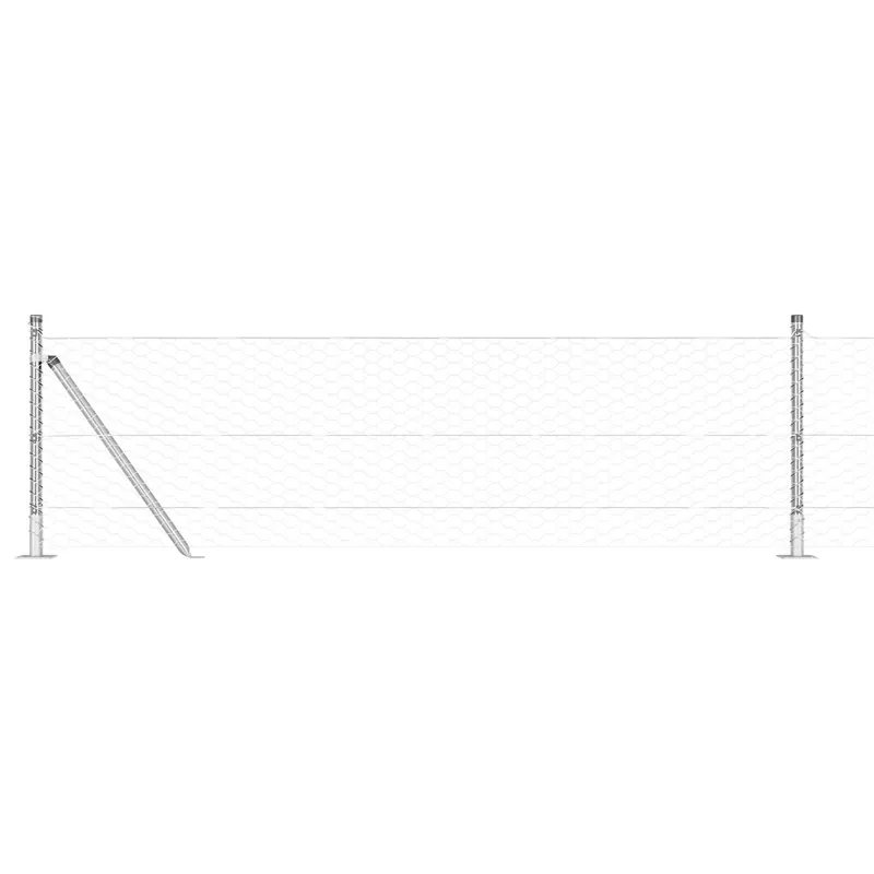Lage Kosten vidaXL Recinzione esagonale con base in cemento 25 x 0,5 m Argento