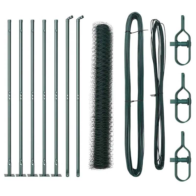 vidaXL Recinzione esagonale con base in cemento 10 x 0,8 m Verde Rete Lage Kosten
