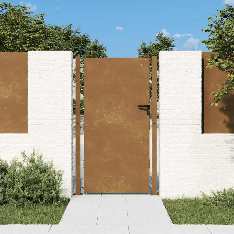 Korting vidaXL Cancello da giardino 100x200 cm in acciaio Corten
