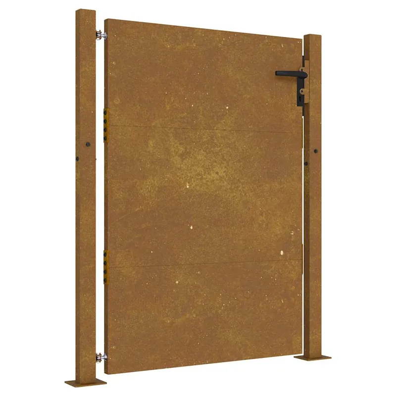 Lage Prijs vidaXL Cancello da giardino 100x125 cm in acciaio Corten