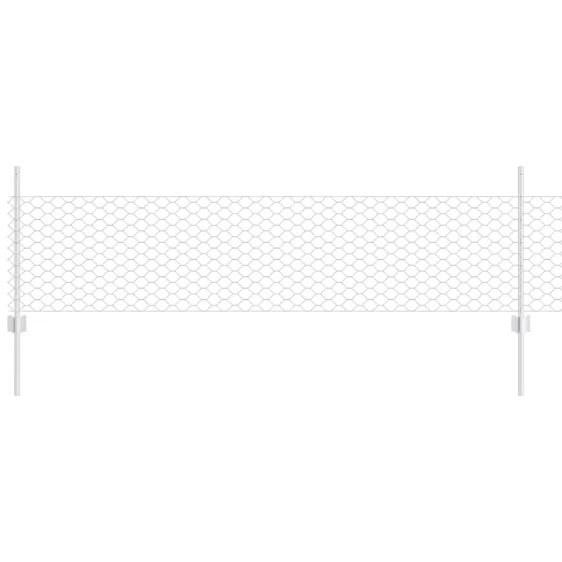vidaXL Recinzione esagonale con palo 25 x 0,5 m Acciaio zincato Rete Betrouwbaar