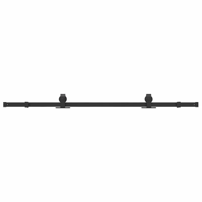 vidaXL Kit di Binari per Porte Scorrevoli 183 cm Acciaio Nero Meest Verkocht