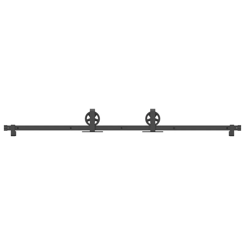 Weekendaanbieding vidaXL Kit di Binari per Porte Scorrevoli 183 cm Acciaio Nero