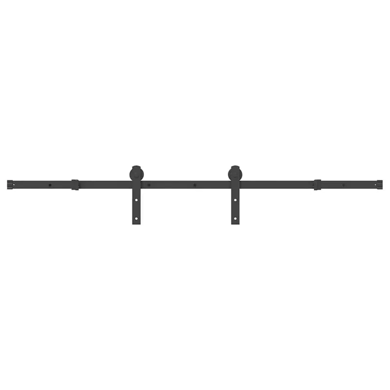 vidaXL Kit di Binari per Porte Scorrevoli 183 cm Acciaio Nero Gereduceerde Prijs
