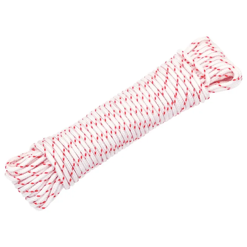 vidaXL Fune di Avviamento a Strappo Bianco e Rosso Ø3 mm 10 m in Nylon Must-Have