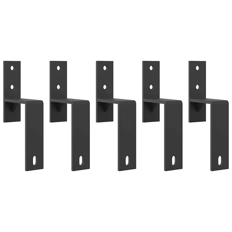 Exclusieve Aanbieding vidaXL Staffe Bypass Porta Fienile 5 pz Guide Piatte Acciaio Carbonio