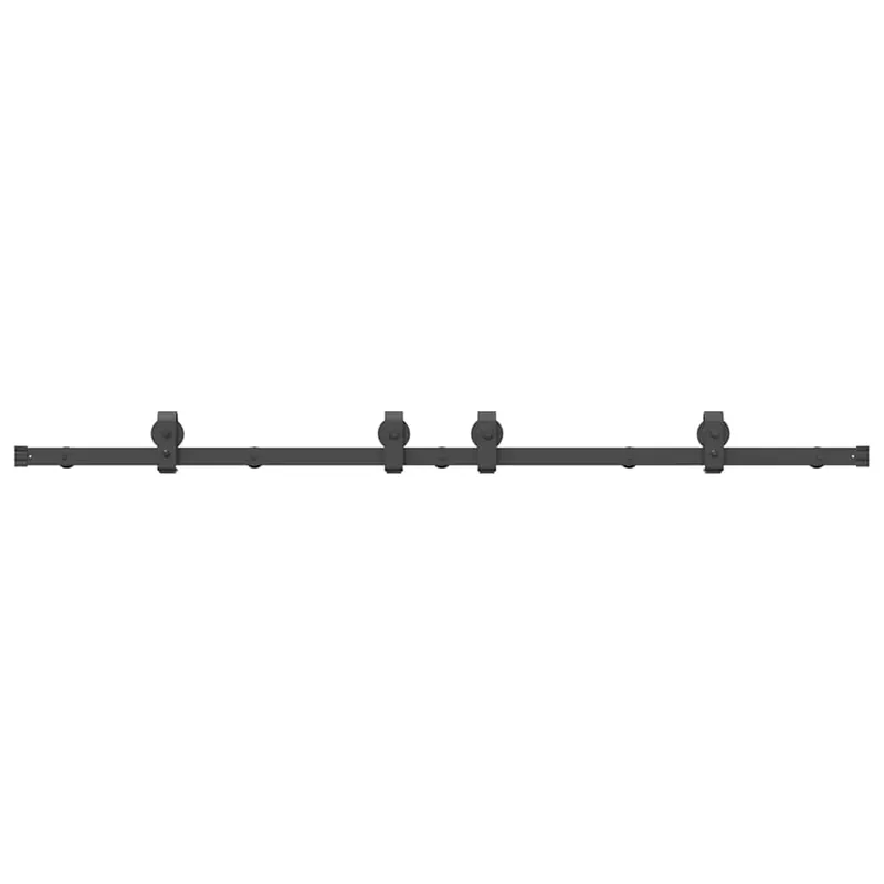 Populair vidaXL Kit di Binari per Porte Scorrevoli 183 cm Acciaio Nero