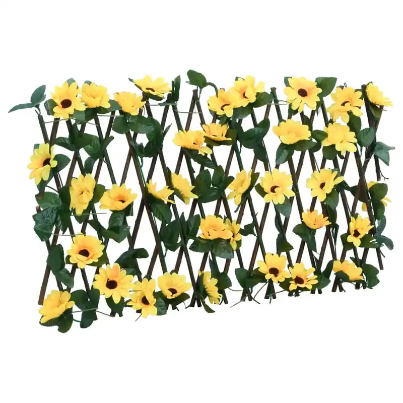 Beperkte Voorraad vidaXL Traliccio Edera Artificiale Espandibile Giallo 180x20 cm