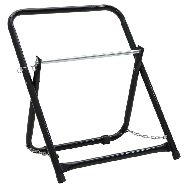 Must-Have vidaXL Carrello Avvolgitubo 48cm 45kg Nero Acciaio Verniciato Polvere