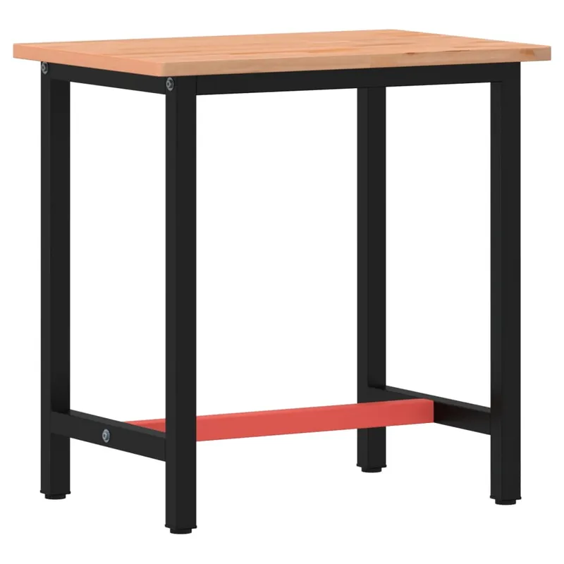 vidaXL Banco da Lavoro 80x55x81,5 cm Legno Massello Faggio e Metallo Exclusieve Aanbieding