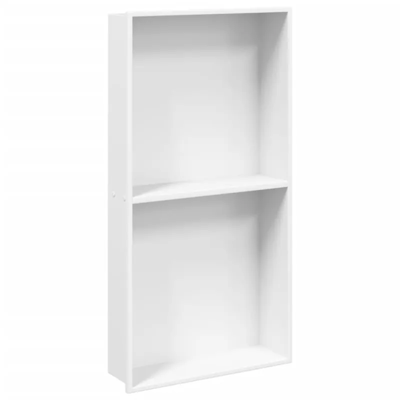 Nieuw vidaXL Nicchia per Doccia Bianco Opaco 32x62x9cm in Acciaio Inox