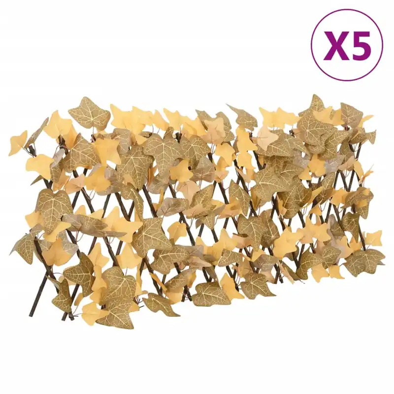Beperkt Aanbod vidaXL Traliccio Acero Artificiale Espandibile Arancione 5pz 180x30 cm