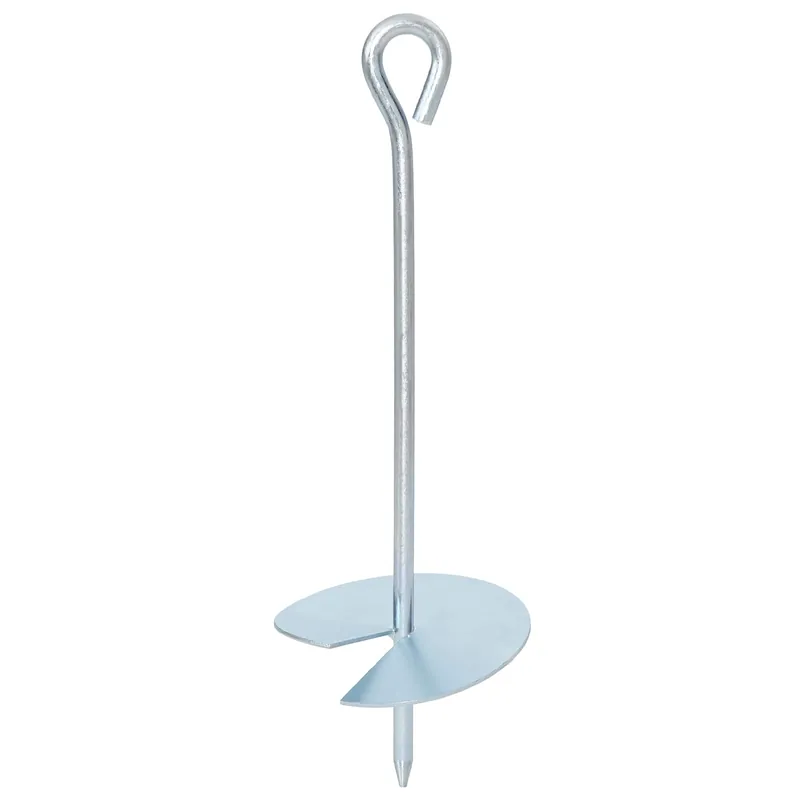 Superprijs vidaXL Ancora per Terra 2 pcs Argento Ø10 x 30 cm Metallo Galvanizzato
