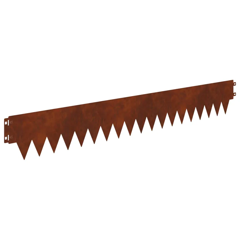 vidaXL Bordura per Prato 30 pcs 103 x 15 cm metallo Ruggine Meest Verkocht