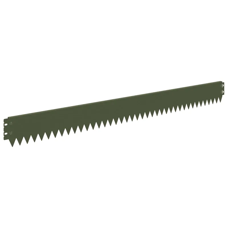 vidaXL Bordura per Prato 20 pcs 103 x 10 cm Acciaio Verde Oliva Gratis Retour