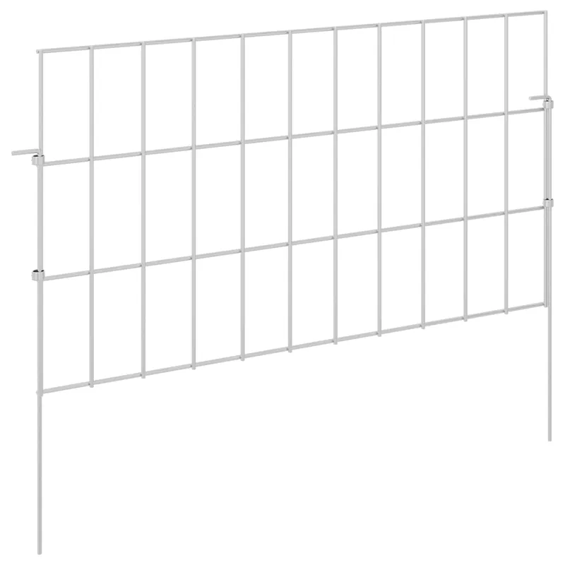 Dagaanbieding vidaXL Recinzione da Giardino con Picchetti 48 pcs 55 x 30 cm Mesh