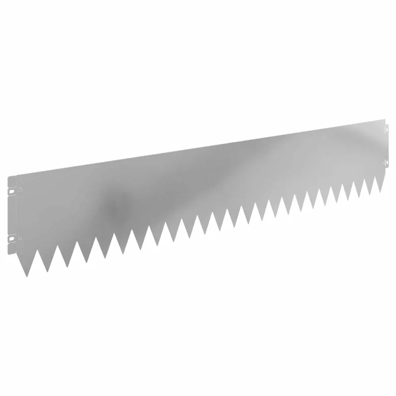 vidaXL Bordura per Prato 10 pcs 103 x 20 cm Acciaio Argento Veilige Betaling