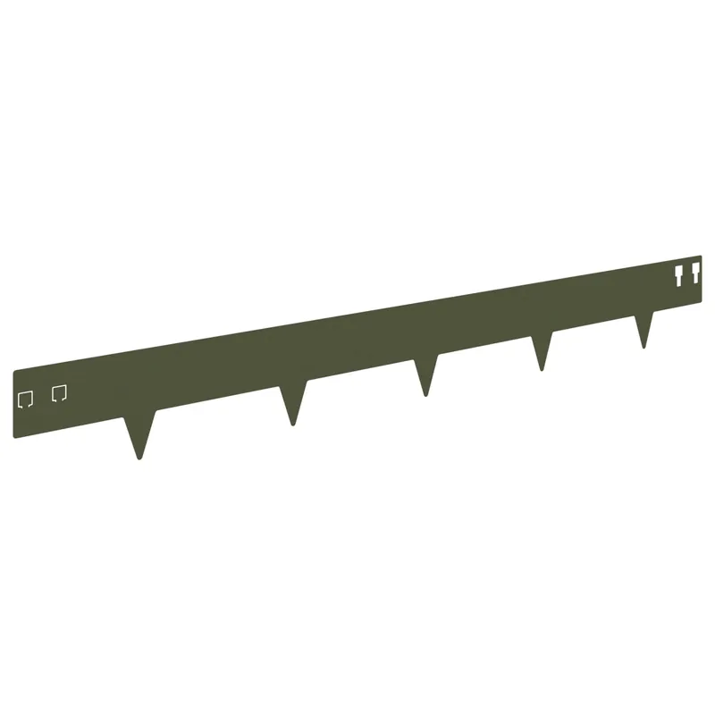 vidaXL Bordura per Prato 50 pcs 100 x 12 cm Acciaio Verde Oliva Op = Op