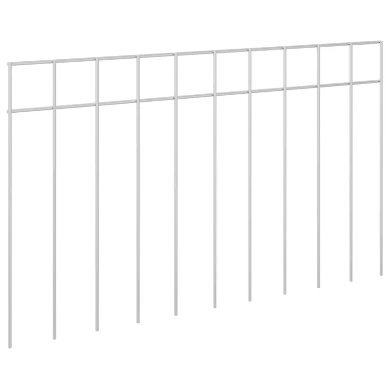 Laatste Kans vidaXL Pannello di Recinzione da Giardino 48 pcs Acciaio zincato
