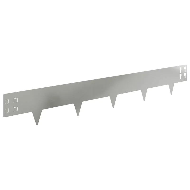 vidaXL Bordura per Prato 50 pcs 100 x 15 cm Acciaio Argento Veilige Betaling