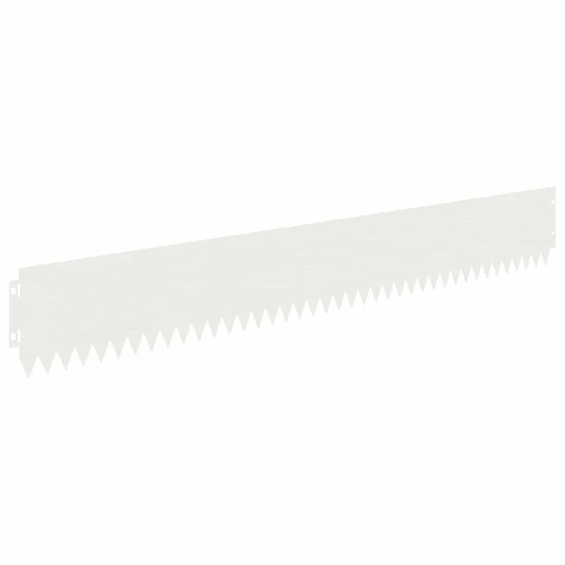 vidaXL Bordura per Prato 20 pcs 103 x 15 cm Acciaio Bianco Favoriet