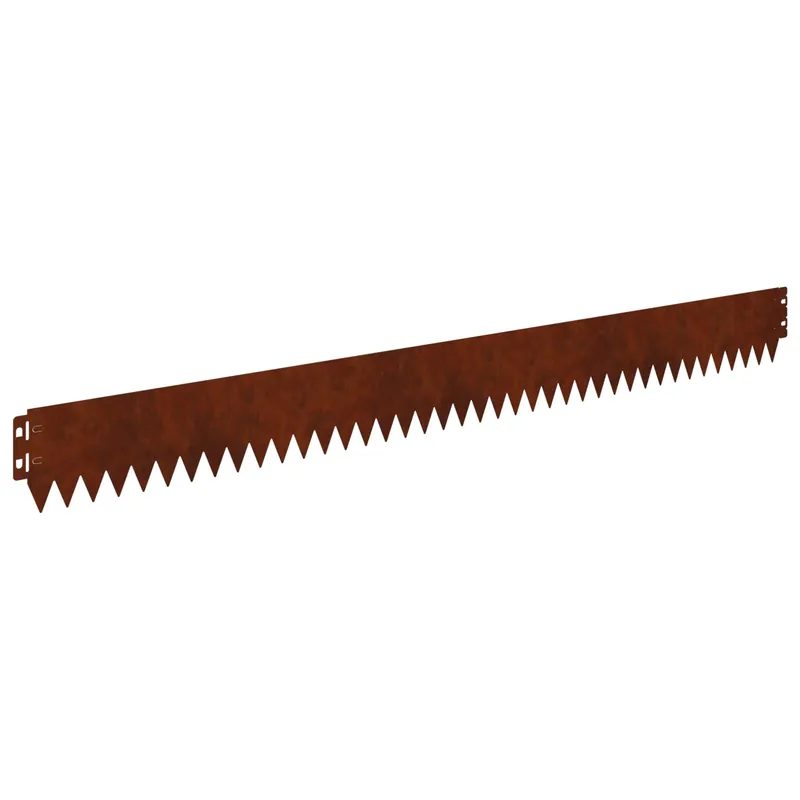 Betaalbaar vidaXL Bordura per Prato 30 pcs 103 x 10 cm Acciaio Ruggine