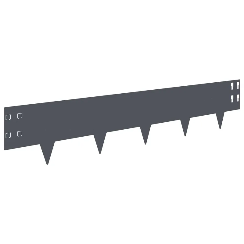 Must-Have vidaXL Bordura per Prato 10 pcs 100 x 20 cm Acciaio Antracite