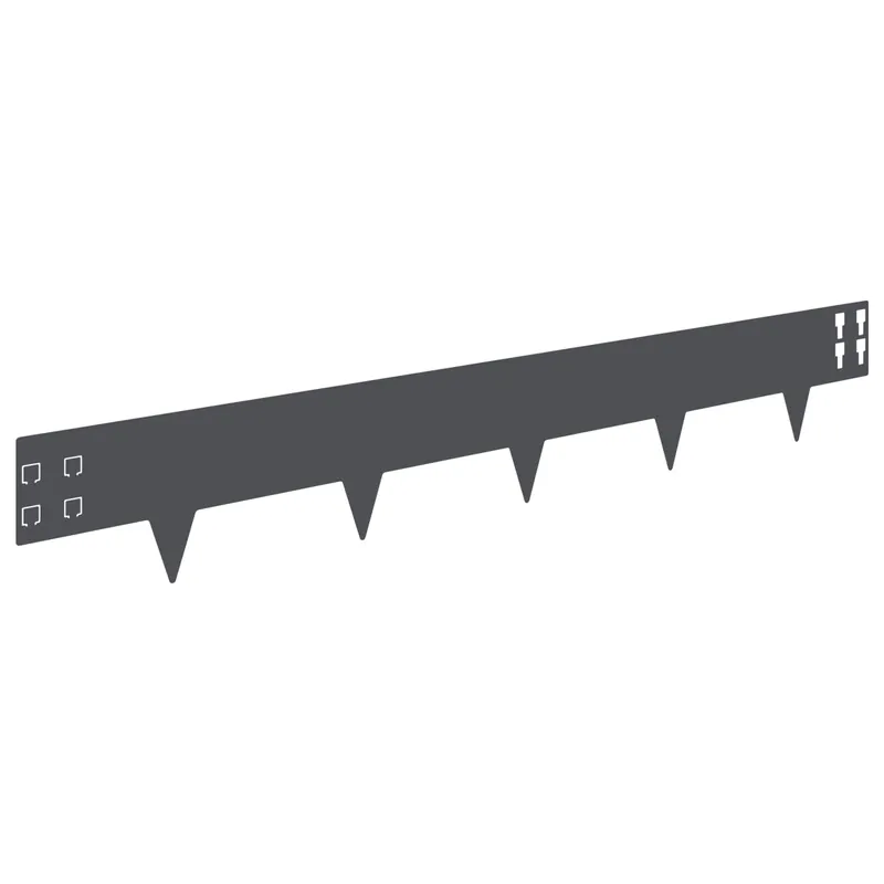 vidaXL Bordura per Prato 30 pcs 100 x 15 cm Acciaio Antracite Snelle Levering