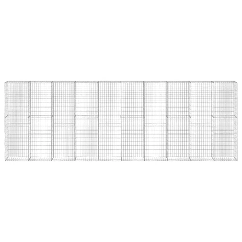 Snelle Levering vidaXL Gabbione con Copertura in Acciaio Zincato 600x30x200 cm