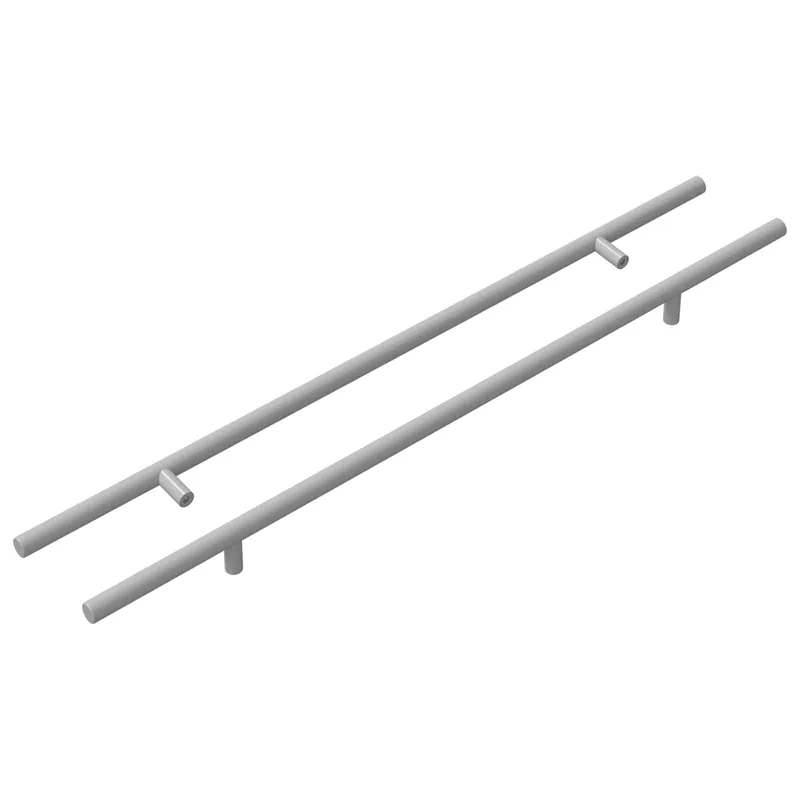 vidaXL Manico 2 pcs Argento 500 mm Acciaio Koopje