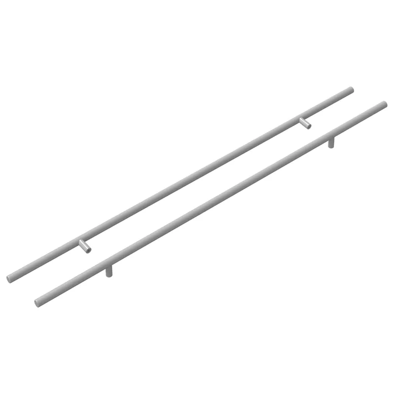 Weekendaanbieding vidaXL Maniglia per Armadio 2 pcs Argento 700mm Acciaio inossidabile