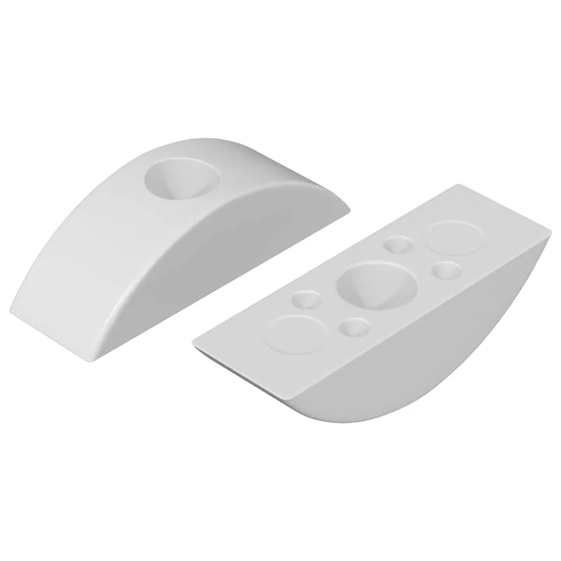 Flitsaanbieding vidaXL Dado a mezzaluna 2 pcs Bianco M6 Polipropilene