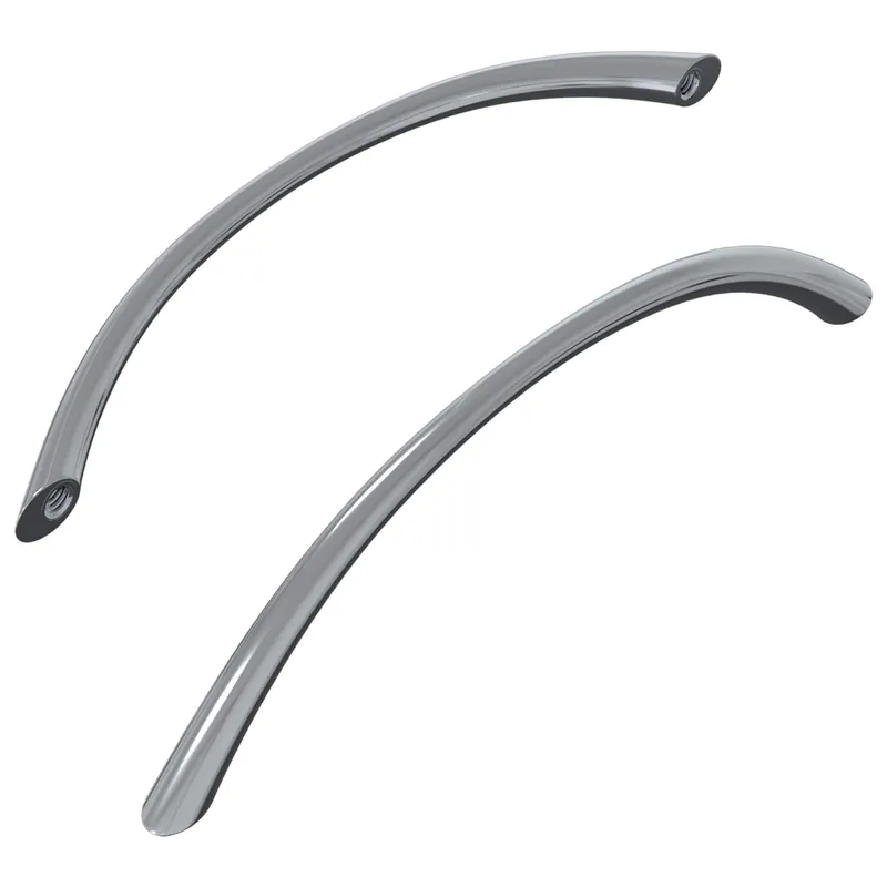 Weekendaanbieding vidaXL Manico 2 pcs Argento 107 x 3.6 x 23 mm Acciaio inossidabile