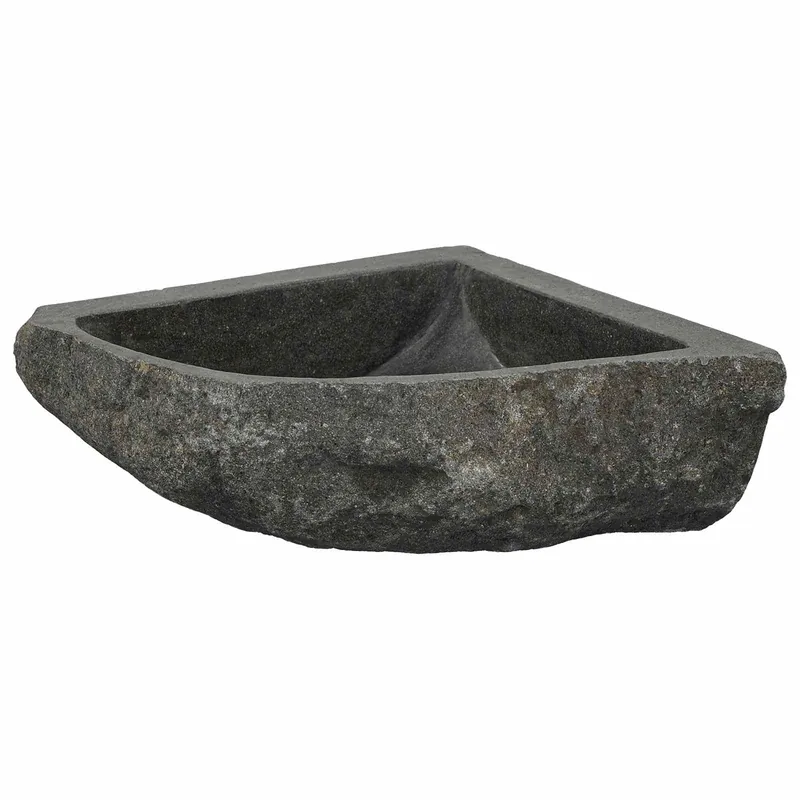 Nieuw vidaXL Lavabo Grigio (30-37) x (30-37) x 12 cm Pietra di Fiume