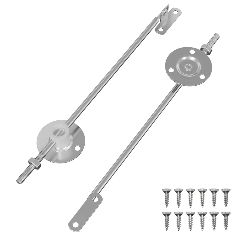 vidaXL Cerniera a supporto per coperchio 2 pcs Argento Ferro Alleen Vandaag