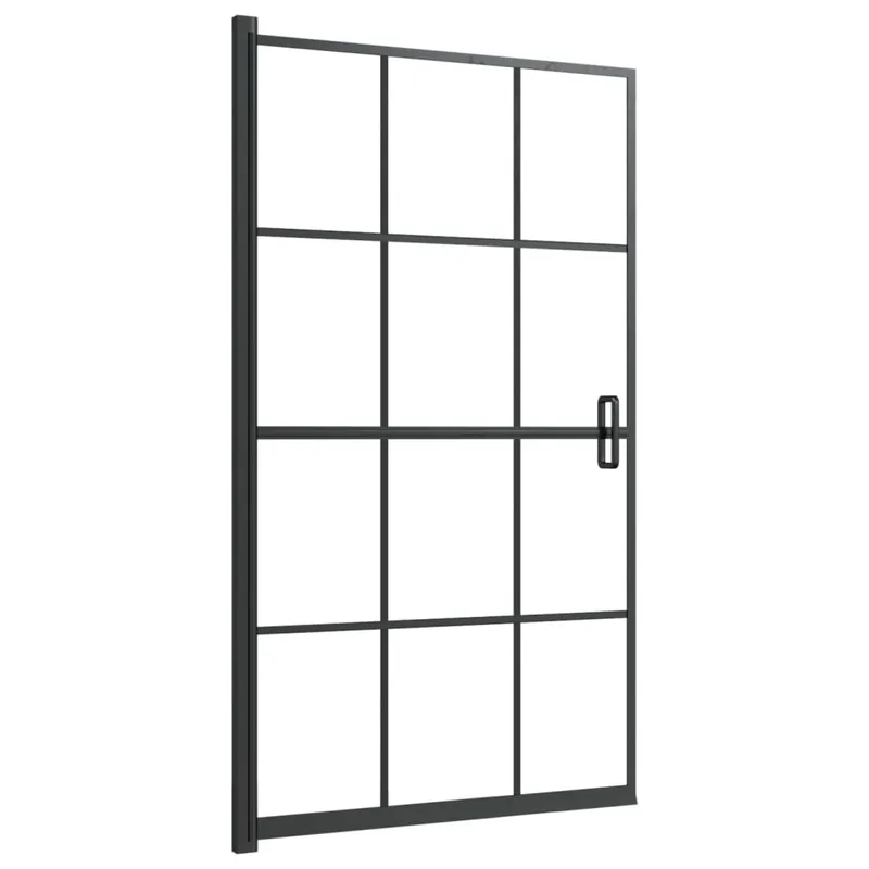 vidaXL Pannello per Box Doccia in ESG 80x140 cm Nero Bestel Nu